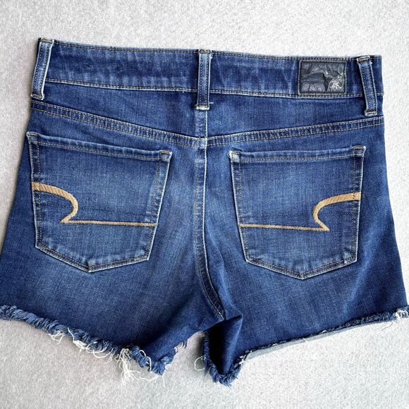 American Eagle Denim Cut Off 3" Shortie Shorts Summer Picnic 4 - Picture 2 of 7